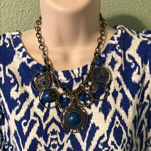 Premier Designs Elegant Blue Statement Necklace